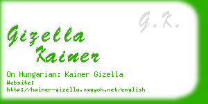 gizella kainer business card